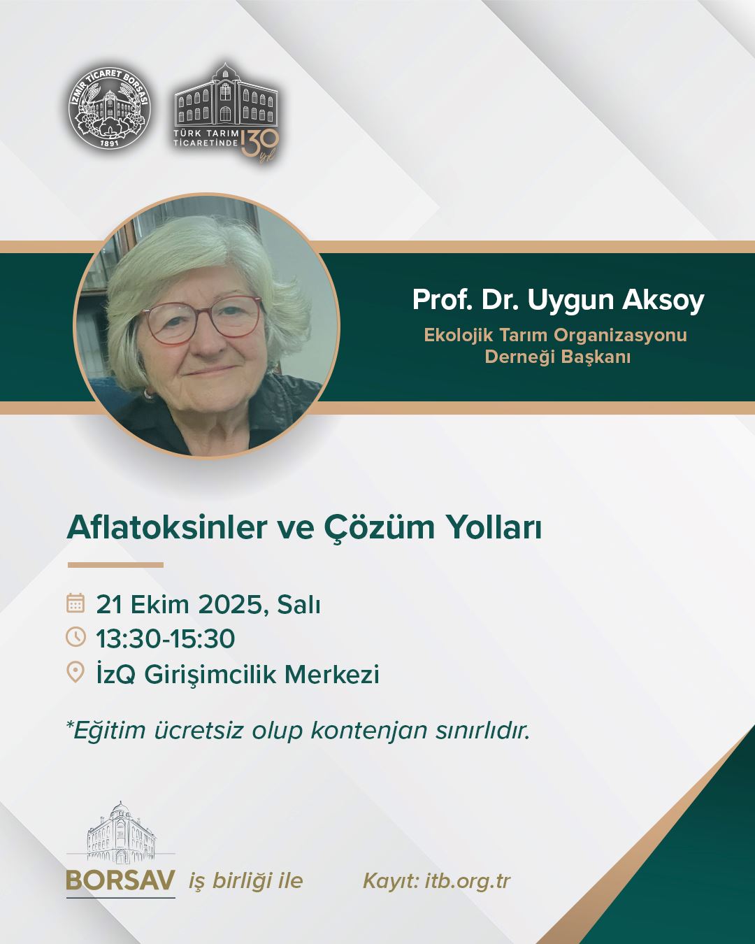 Aflatoksinler ve Çözüm Yolları Eğitimi
