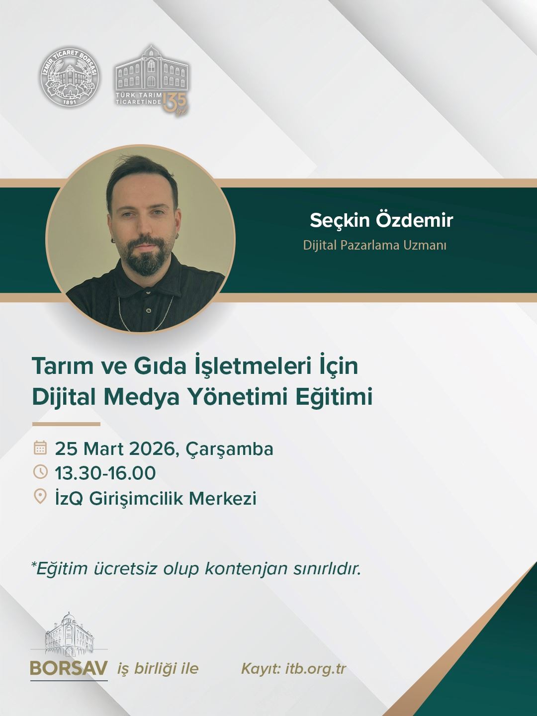 Tarım ve Gıda İşletmeleri için Dijital Medya Yönetimi Eğitimi